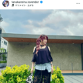 田中れいな、肌見せが夏っぽい巻きスカート×パンツコーデに「何着ても似合う」「おしゃれで素敵」の声 画像