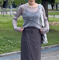 肌見せしすぎない大人の夏コーデなら「透けトップス」一択。トレンド感と肌カバーが叶います【40代の毎日コーデ】 画像