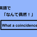 英語で「なんて偶然！」はなんて言う？