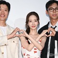 パク・ミニョン「コンフィデンスマンKR」豪華キャストと来日 ベアトップドレスで美デコルテ輝く 画像