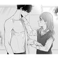 「脱いでください！」お茶をこぼしてしまい自分で言ったものの、彼の裸にドキリ…【黒崎さんの一途な愛がとまらない  #45】 画像