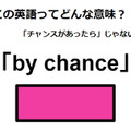 この英語ってどんな意味？「by chance」 画像