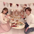 辻希美、杉浦太陽と一緒に次女の百日祝い「毎日沢山の幸せを杉浦家にくれる」「大好きっ」