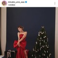 宇野実彩子、色っぽい魅力あふれる赤ドレスSHOTにファンうっとり「脚も腕も背中も美しすぎる」 画像