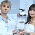 AAA與真司郎・宇野実彩子、同時に新ヘア初公開 與は「6～7年ぶり」ブロンドに・宇野は美スタイル際立つドレス姿 画像
