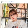 第1子妊娠の元モー娘。新垣里沙、子どもの性別公表 実母との手作りジェンダーリビールケーキで発表 画像