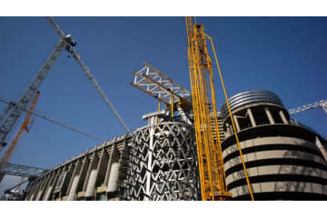 レアル本拠地、ついに「格納式屋根」の設置始まる！その映像がこれ 画像