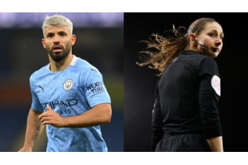 アグエロ、女性副審の“首掴み”で炎上…ペップは「最高に素敵」と擁護 画像
