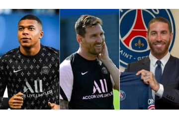 メッシ、PSGでのエムバペとセルヒオ・ラモスとの「初対面シーン」がこれ 画像