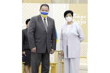 小池都知事、避難民支援を約束 画像