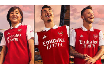 アーセナル、2022-23新ユニフォーム発表！デザインは90年代「稲妻・白襟」 画像