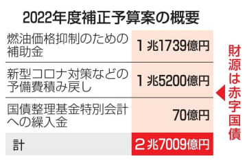 補正予算案を国会提出 画像