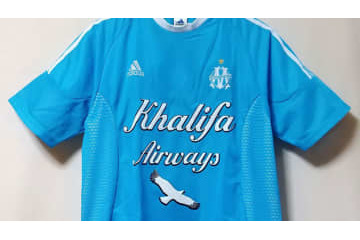 夏向きの爽やかレトロユニ！マルセイユ、2002-03アウェイユニフォーム 画像