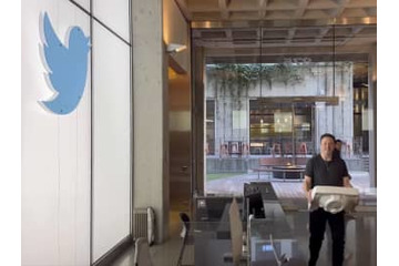 マスク氏、ツイッター本社訪問 画像