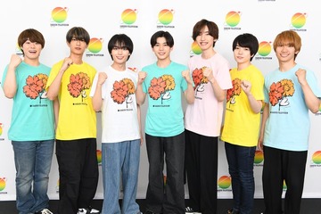 なにわ男子「24時間テレビ」チャリTシャツ発表　長尾謙杜命名の新色“グリーンピース”登場 画像