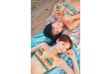 「MFGエンジェルス2023」佐々木萌香＆東条澪、カラフル水着でふっくらバスト披露 画像