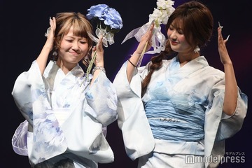 フォーエイト48あみか、恋人の“アマリザポーズ”で歓声 「今日好き」横田未来と浴衣ランウェイ【学生ランウェイ2025 SUMMER】 画像