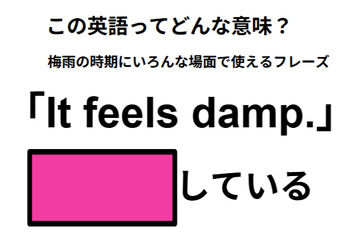 この英語ってどんな意味？「It feels damp. 」 画像
