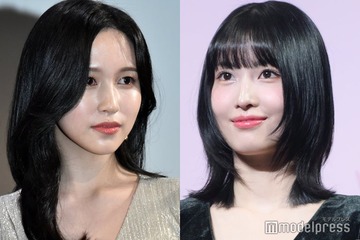 TWICEモモ＆ミナ、黒髪ロング＆お揃いミニスカ衣装のダンス動画公開「双子みたい」「そっくり」の声 画像