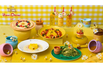 「くまのプーさん」テーマカフェが東京＆大阪で開催 ごきげん顔のミートボールライスや蜂蜜色ドリンクなど 画像