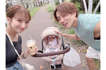 辻希美、生後1ヶ月の次女がベビーカーデビュー！お散歩SHOTを公開「嫌いじゃないみたい」 画像