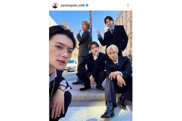 佐野勇斗、M!LK全員でパシャリ！パリでの思い出SHOTに反響「みんなビジュいいじゃん」「イケメン揃い」 画像