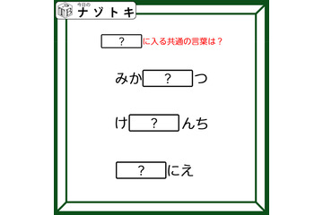クイズです！「みか〇〇つ、け〇〇んち」〇〇に入る言葉はなに？ひとつ分かればスッキリ！【難易度LV２.・甘口】 画像