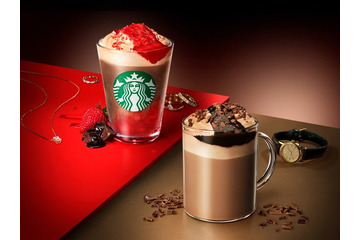 【スタバ新作】バレンタイン限定「カカオ & ストロベリー ムース フラペチーノ」含む2種、1月14日登場 画像