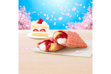 マクドナルド、新作スイーツ「いちごショートケーキパイ」登場 甘酸っぱいちごフィリング×サクふわ・とろ～り食感 画像