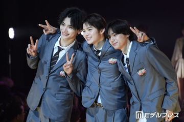 「今日好き」河村叶翔＆今井暖大＆林京介、爽やか制服姿で仲良くペアランウェイ【学生ランウェイ名古屋】 画像