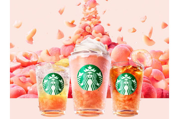 【スタバ新作】「ピーチ ＆ ピーチミルク フラペチーノ」など3種登場 果肉入りで芳醇に香る贅沢な味わい 画像
