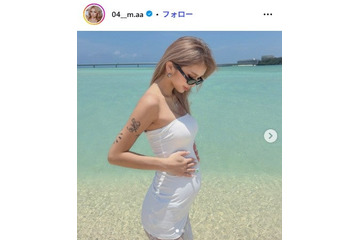 「今日好き」出身・高畑麻優、妊娠発表 海辺でのマタニティショット公開に「タトゥーと白ドレスのコントラストが美しい」の声 画像