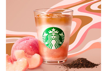 【スタバ新作】「ピーチ クリーミー ティー ラテ」サマーシーズンピーチビバレッジのラストを飾る1杯 画像