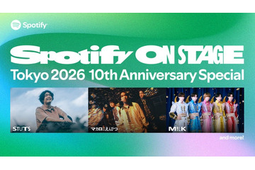 M!LK・マカロニえんぴつ・STUTS「Spotify On Stage Tokyo 2026」出演 第1弾アーティスト＆MC発表 画像