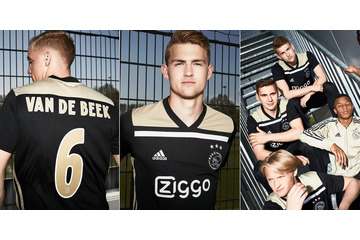 アヤックス、「ブラック＆ゴールド」の2018-19新アウェイユニフォームを発表！ 画像