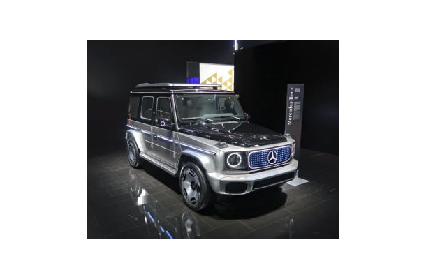2021年9月、国際自動車ショーで公開されたメルセデス・ベンツの電気自動車（EV）＝ミュンヘン（共同）