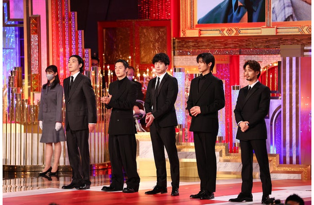 優秀助演男優賞受賞者（左から）柄本佑、窪田正孝、坂口健太郎、目黒蓮、横浜流星／写真提供：東京写真記者協会