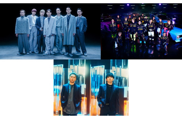 （上段左から）Travis Japan、THE RAMPAGE from EXILE TRIBE（下段左から）大野雄大、花村想太（提供写真）