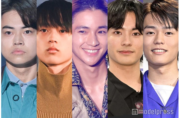 （左から）菅生新樹、水沢林太郎、木戸大聖、前田拳太郎、日向亘（C）モデルプレス