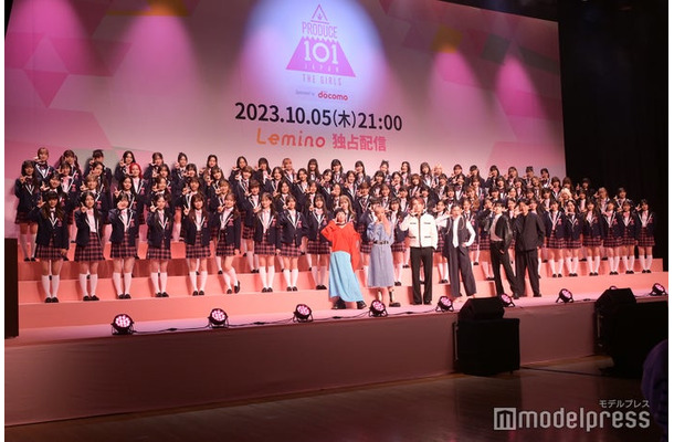 『PRODUCE 101 JAPAN THE GIRLS』概要発表記者会見、練習生お披露目の様子（C）モデルプレス