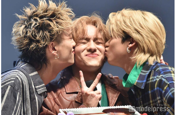 「ホミパリ Twenty-2 Birthday Zepp Tour」に登場した森英寿、山下幸輝、森愁斗（C）モデルプレス
