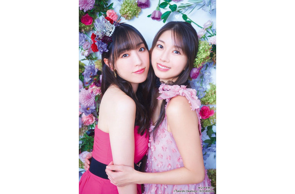 譜久村聖、牧野真莉愛／撮影：岡本武志