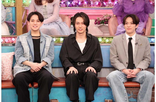 （左から）宮近海斗、松田元太、松倉海斗（C）フジテレビ