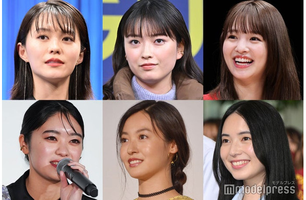 （上段左から）志田彩良、茅島みずき、横田真悠（下段左から）吉柳咲良、田辺桃子、大和奈央（C）モデルプレス