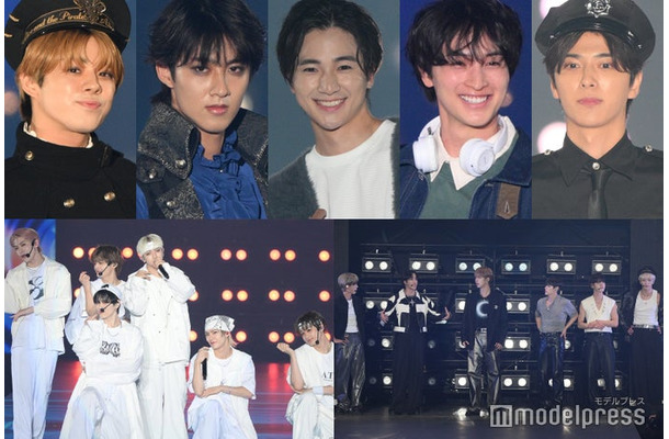 （上段左から）宇佐卓真、曽野舜太、木戸大聖、一ノ瀬颯、ふかわ。（下段）DXTEEN、n.SSign（C）モデルプレス