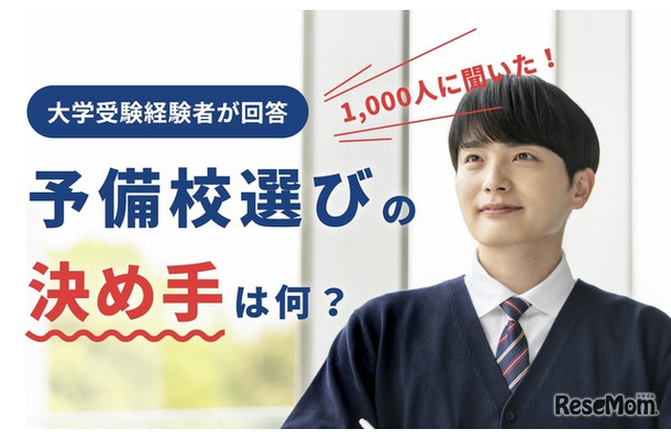 【大学受験】経験者1,000人に聞く、予備校選びのポイント