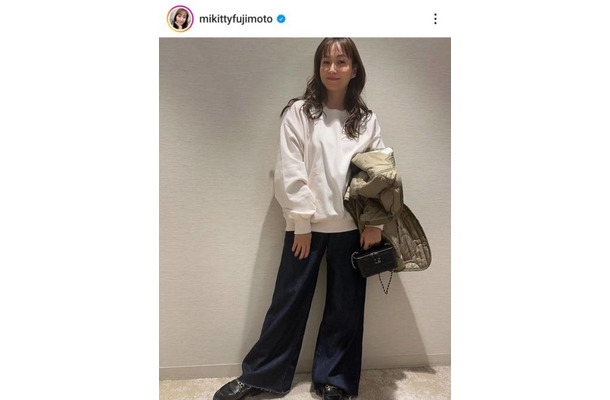 藤本美貴、ファンも親近感！“楽ちん”私服コーデに反響「ちゃんとお洒落」「よく似合ってます」