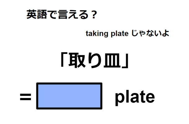 英語で「取り皿」はなんて言う？