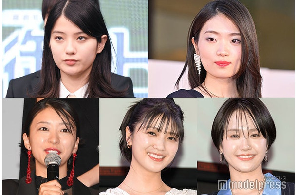 （上段左から）蒔田彩珠、東野絢香（下段左から）鳴海唯、工藤美桜、尾碕真花（C）モデルプレス