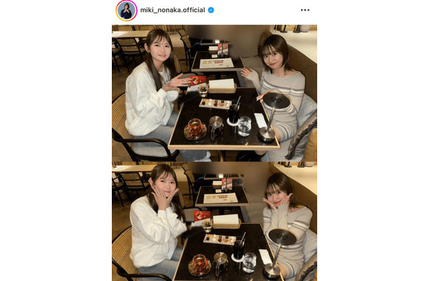 モー娘。野中美希、岡村ほまれとのカフェSHOTに反響「二人とも可愛い」「ちぇるほま優勝」